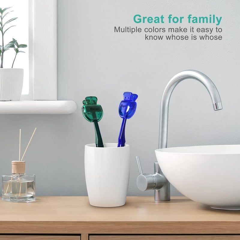 Mspan Tongue Scraper Cleaner Brush: Tongue Cleaning Scrubber with Plastic Travel Case Cover for Adults Kids - Dental Clean Bad Breath Kit 2 Pack - Image 5